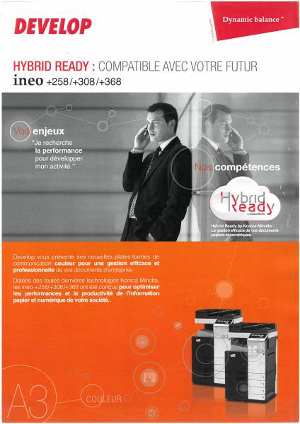 Photocopieur reconditionnée de marque Konica Minolta Develop garantie 5 ans 